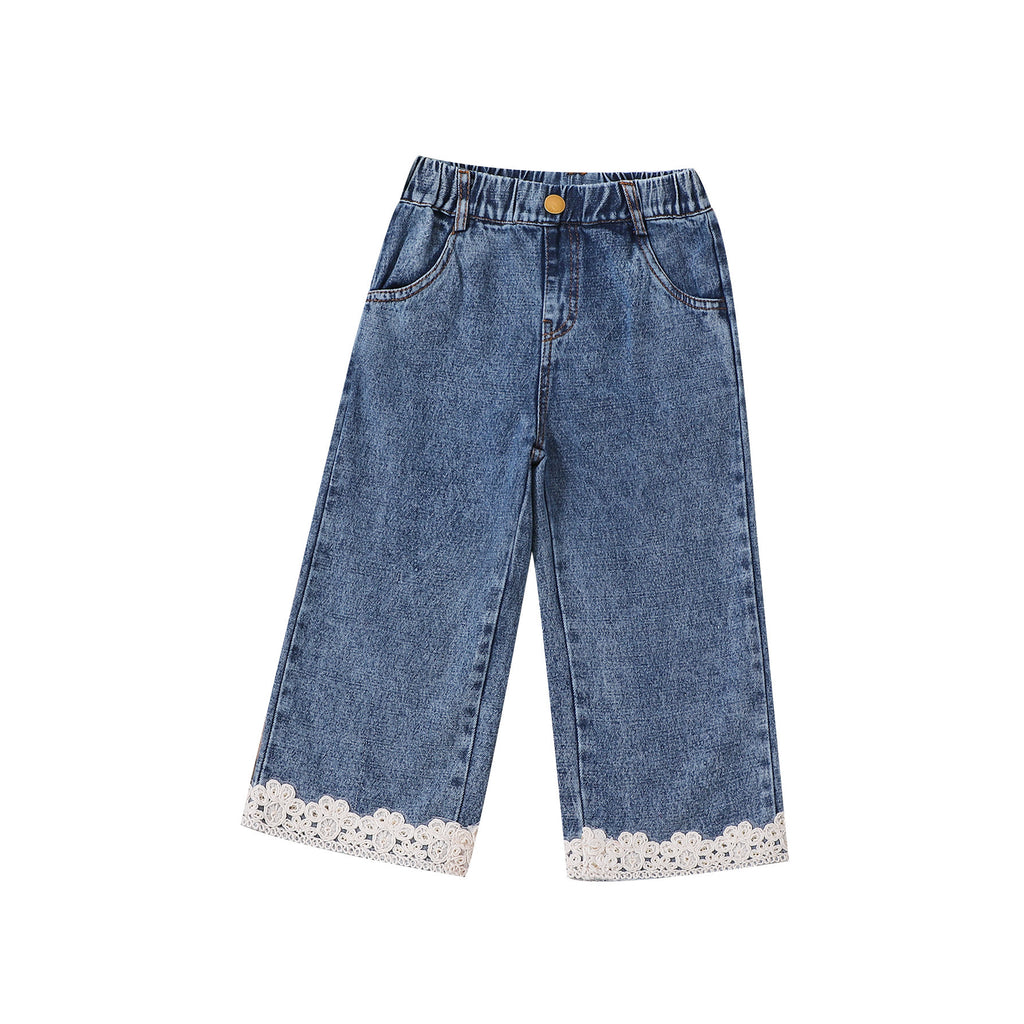 Pantalons de denim occasionnels de printemps pour les tout-petits et les jeunes enfants