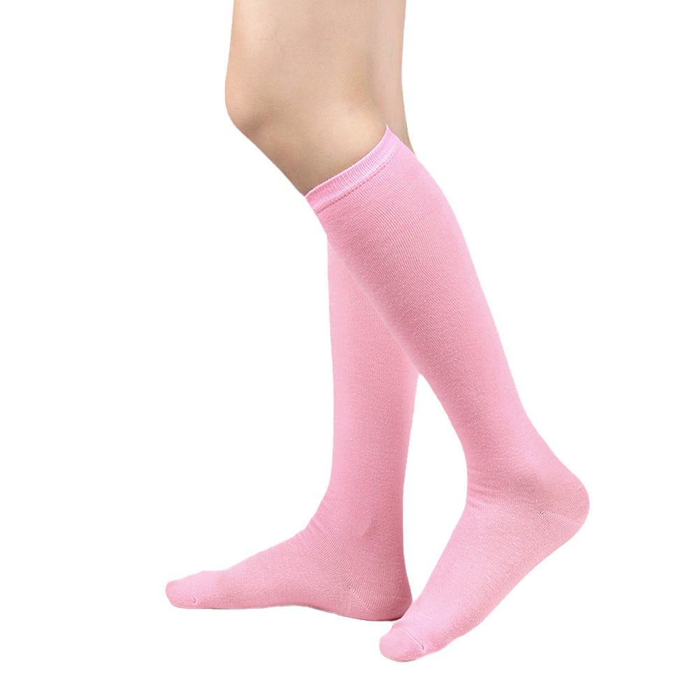 Chaussettes en coton noir Longueur du genou