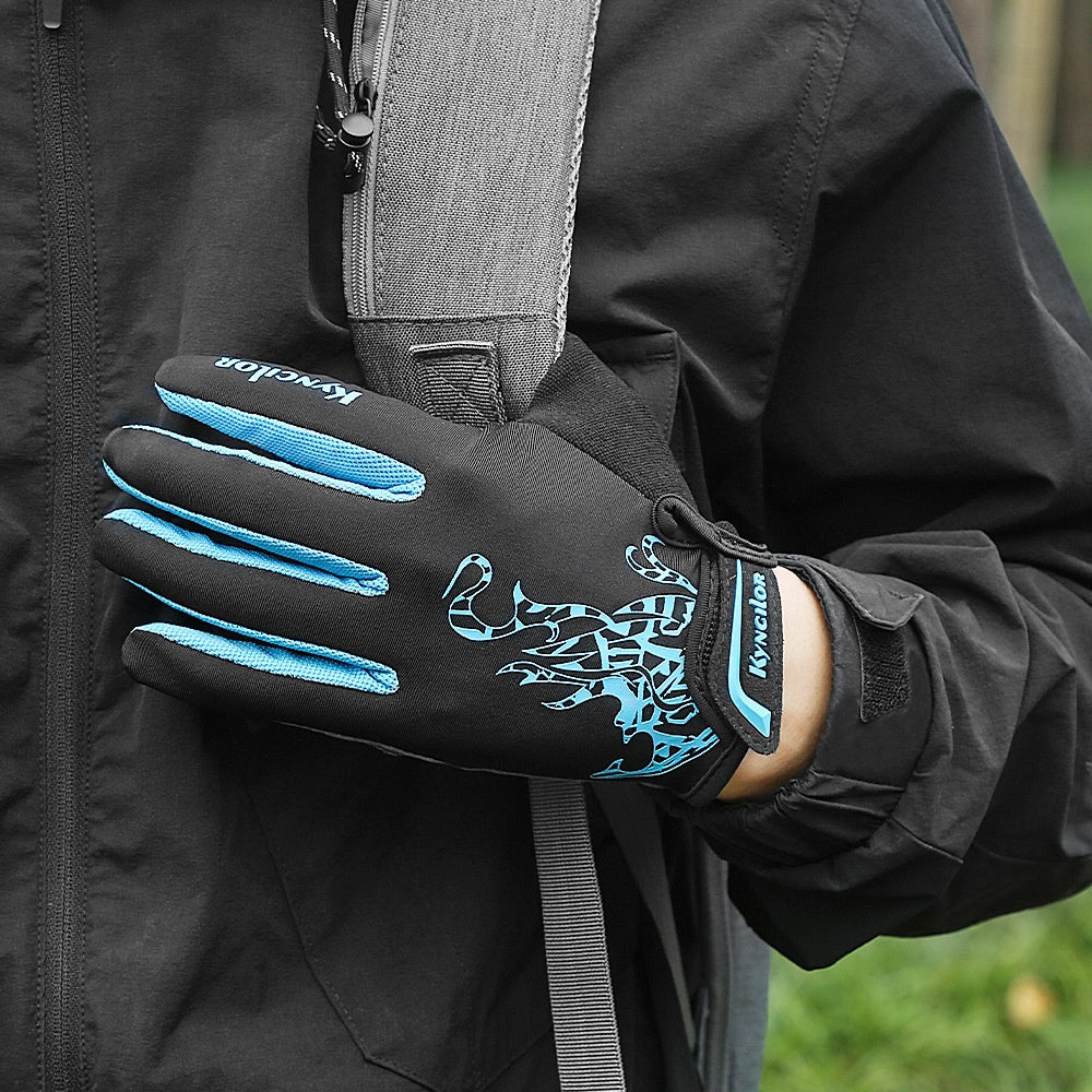 Vélo de montagne extérieur Long Doigt respirant Absorption de choc Gants de vélo résistant à l'usure
