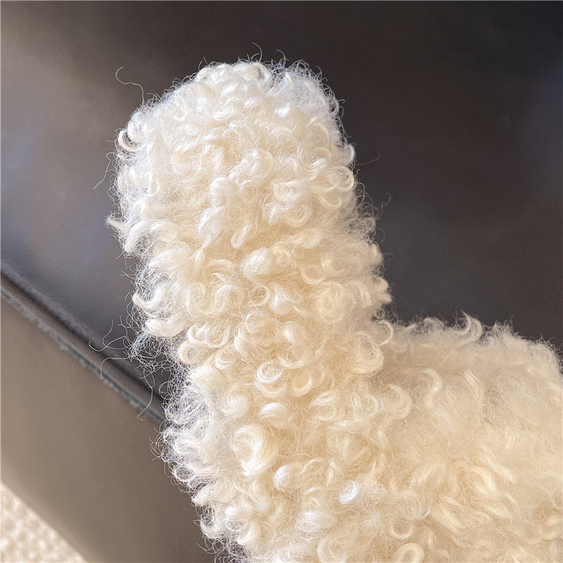 Femmes Fuzzy Slippers Arrivée Intérieur Extérieur Hiver Trendy Platform Fluffy Plush House Sh