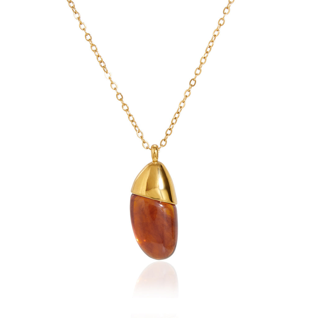 Collier en acier de titane résine Chaîne de sweater en acier de luxe