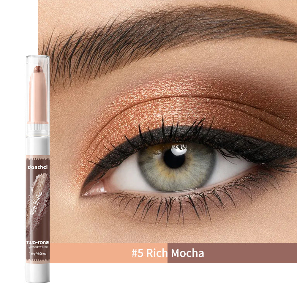 Contour et mise en valeur des cosmétiques Stylo à paupières graduées à deux couleurs