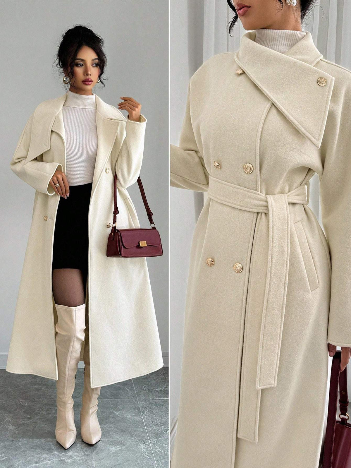 Elegant Autumn Winter Warm Wool Coat