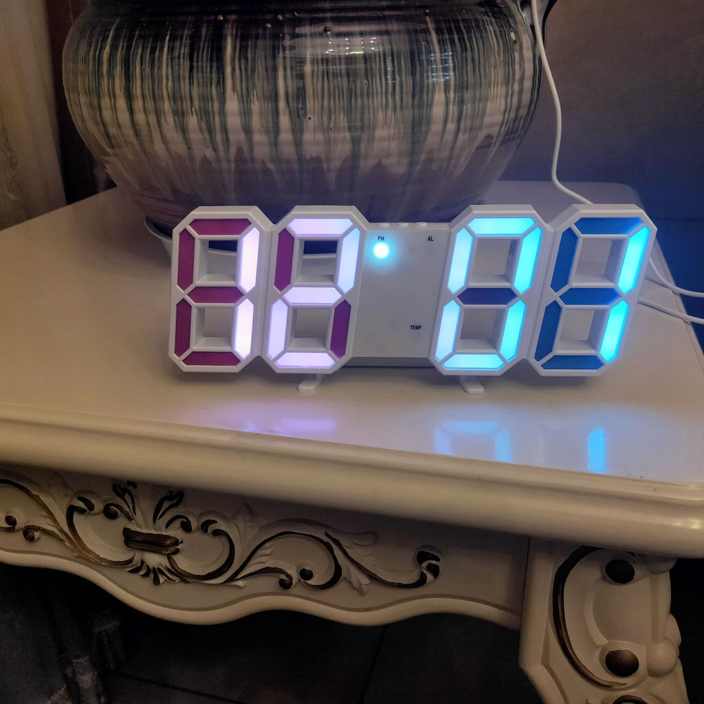 Horloge numérique murale LED électronique réveil cadeau Horloge Grande horloge température