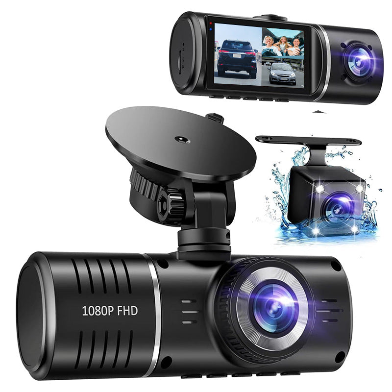 Surveillance HD de l'enregistreur de conduite à trois dossiers