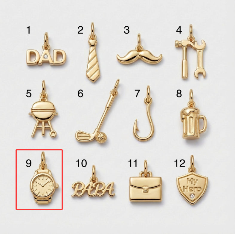 Pendentif jour Pères en acier inoxydable Bricolage Accessoires