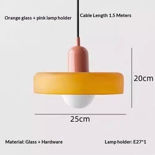 Lampe de lit en verre créatif Vintage vert pendentif lumière