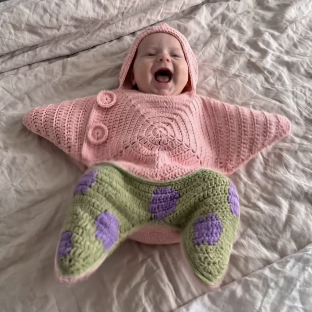 Personalized Knitted Starfish Onesie For Babies