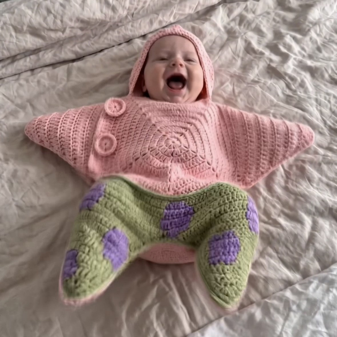 Personalized Knitted Starfish Onesie For Babies