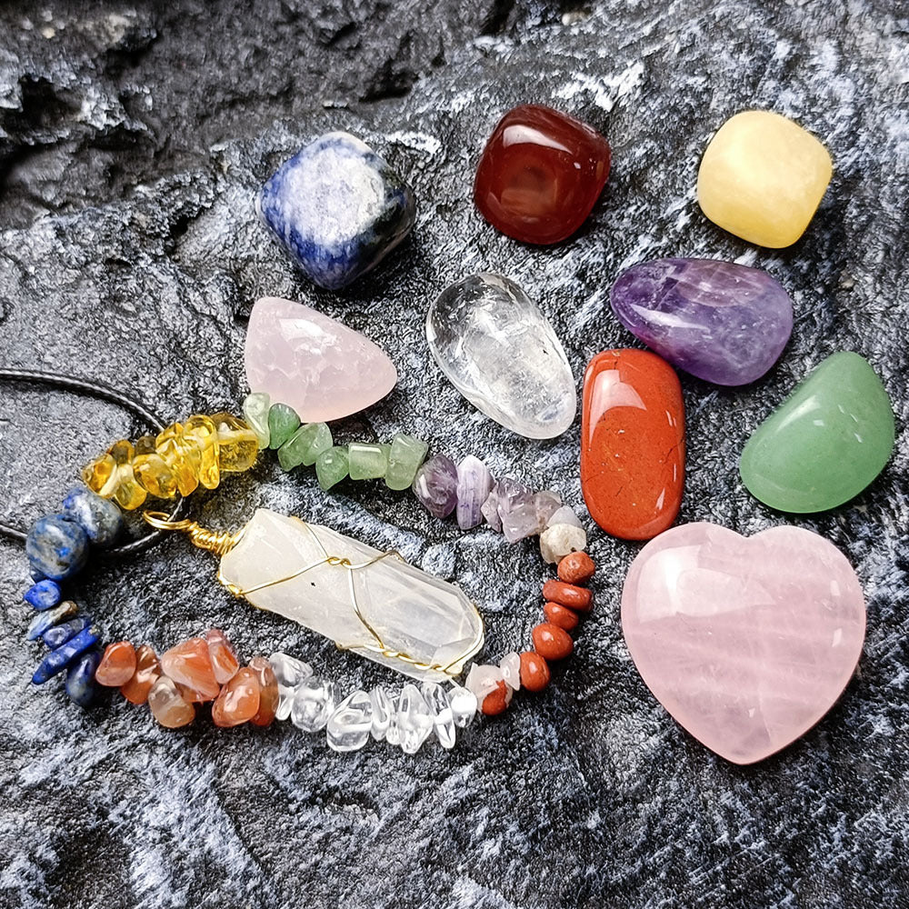 Boîte cadeau en pierre naturelle irrégulière colorée