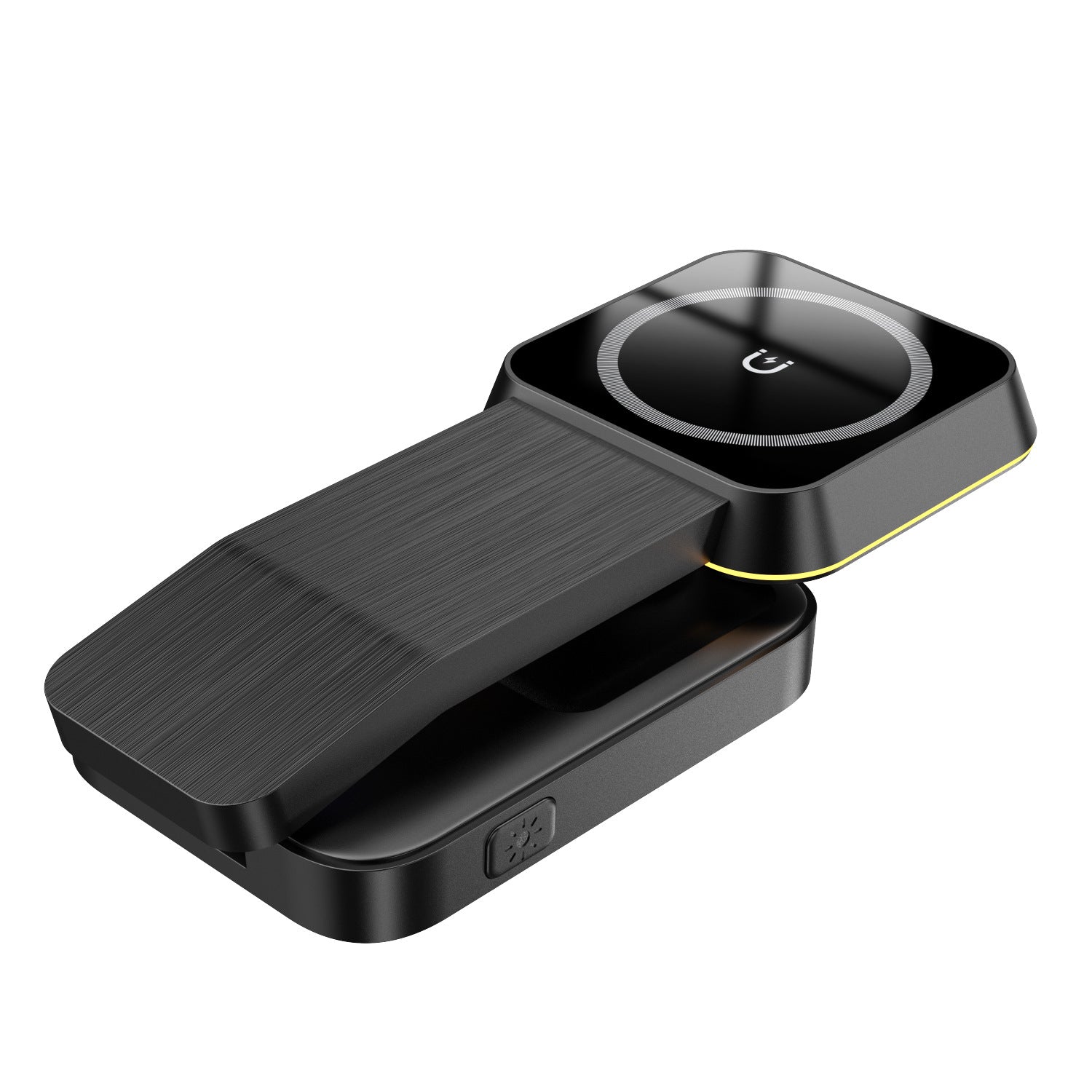 Chargeur sans fil pliable à aspiration magnétique trois en un