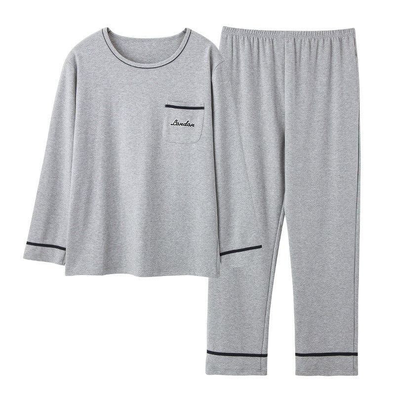 Manches longues homme Cotton Simple Loose Plus Taille Pajamas