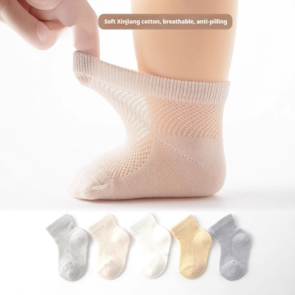Bébé nourrisson mince respirant chaussons courts creux