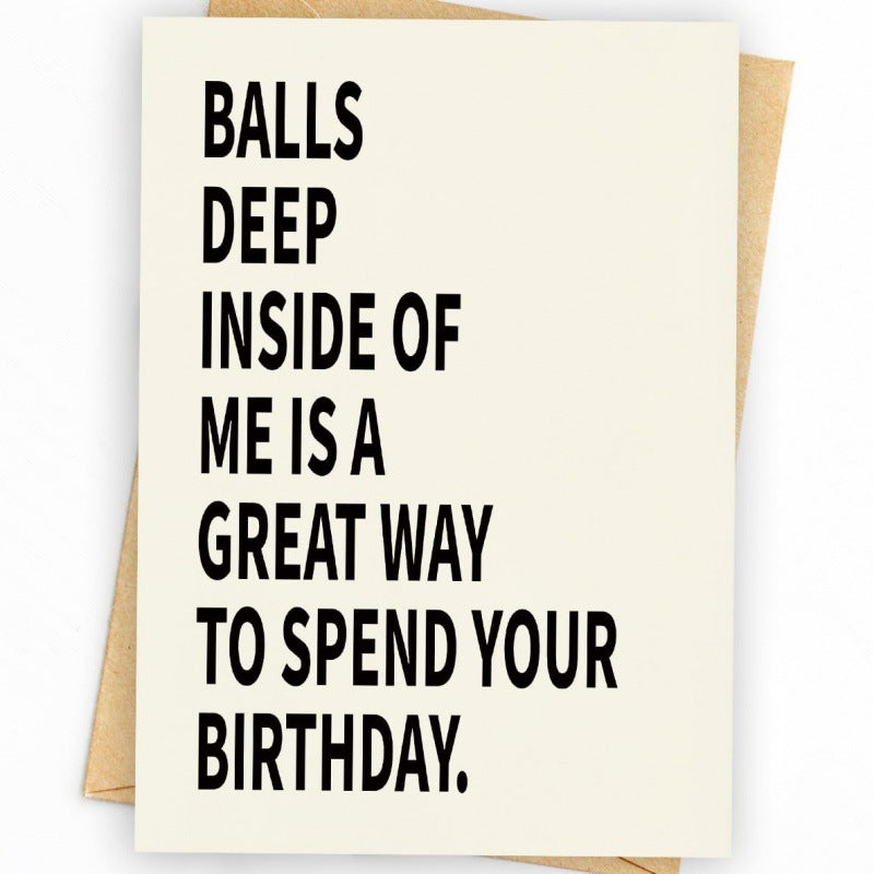 Une carte de voeux humoristique pour un cadeau d'anniversaire