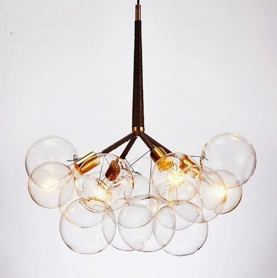 Nordic Modern Light-Luxury Transparent Glass Bubble Ball Pendentif Light