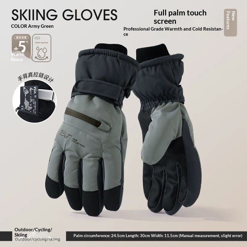 Gants de vélo à cinq doigts, doublés de mouches