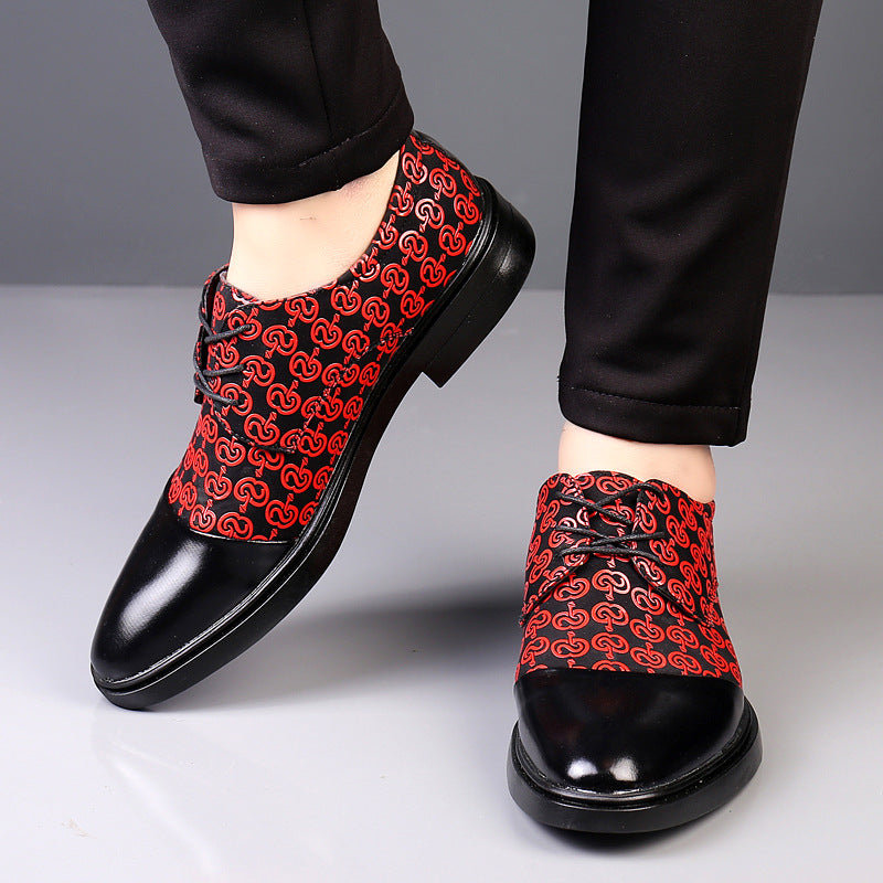 Chaussures en cuir pointu-orteil de style britannique pour hommes
