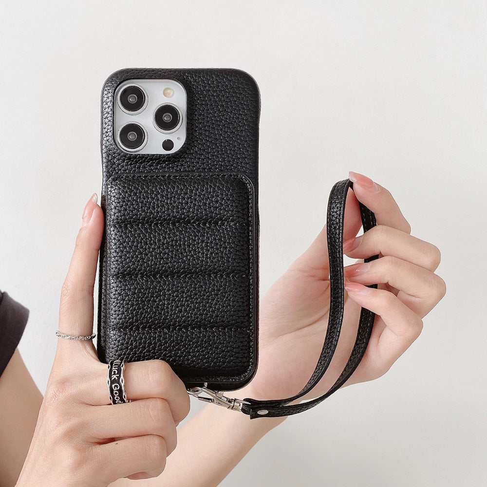 Porte-cartes en cuir résistant à la chute