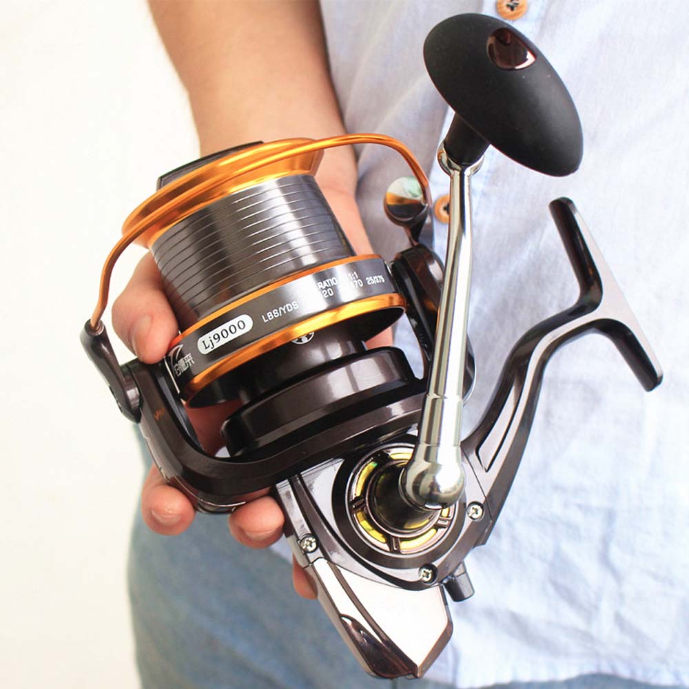 Roulette de pêche à longue distance de type 9000 roue tournante