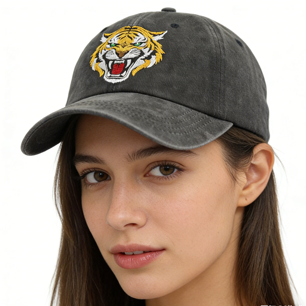 Chapeau brodé Tiger Head 2pcs pour hommes Femmes - Coupe du monde Edition