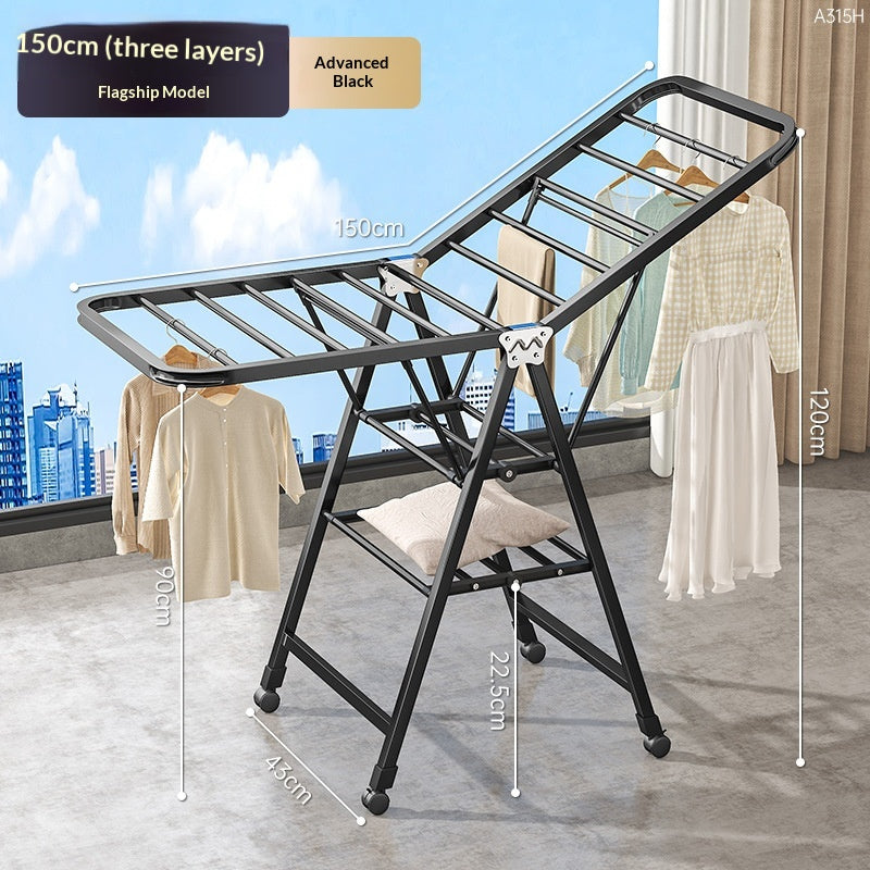 Séchage à l'air noir double couche de 1,5 mètre Premium
