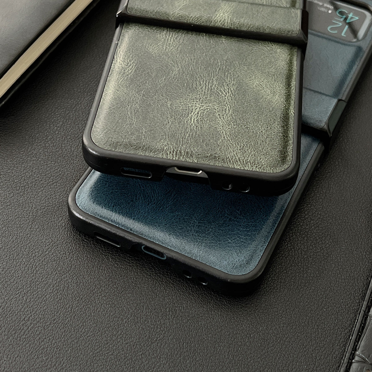 Housse de protection pliante en cuir d'affaires