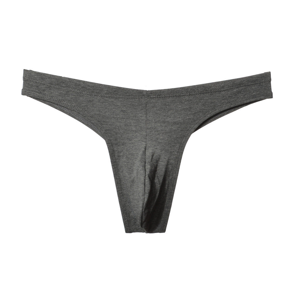 European And American Low Waist Cotton U Sac Sous-vêtements Hommes