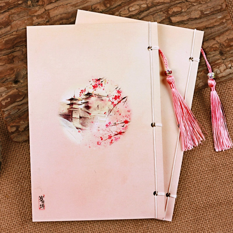 Aquarelle Retro Chinese Style Livre relié à la ligne