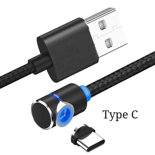 Câble magnétique LED Magnet Chargeur Câble USB & USB Type-C USB C