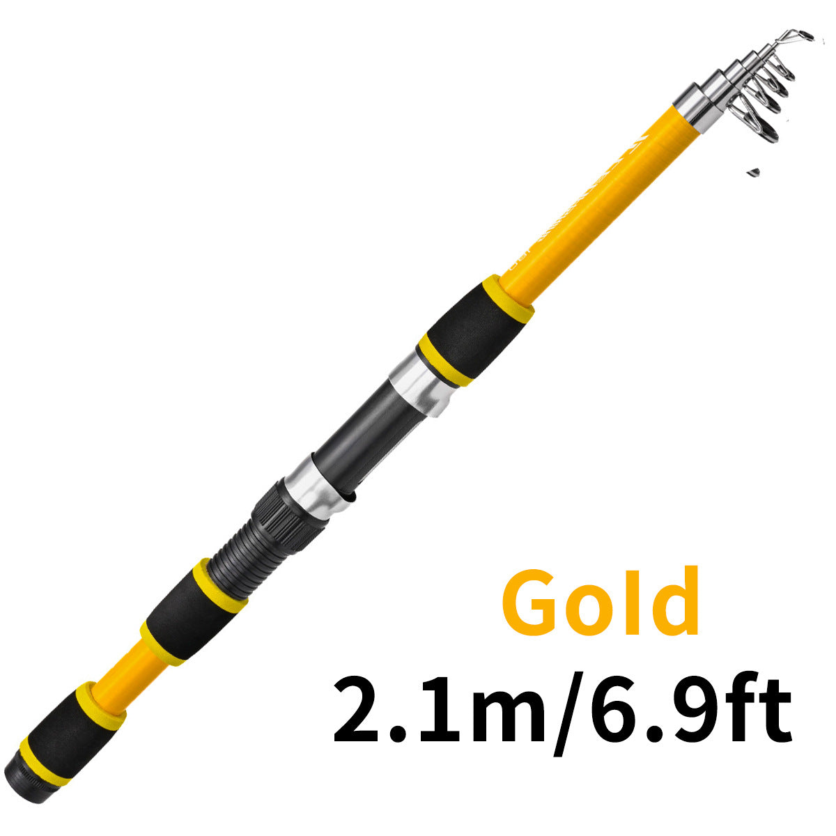Tige télescopique de lure pour enfants Section courte en verre Acier Pack dur Snakehead Rod Lancer 18
