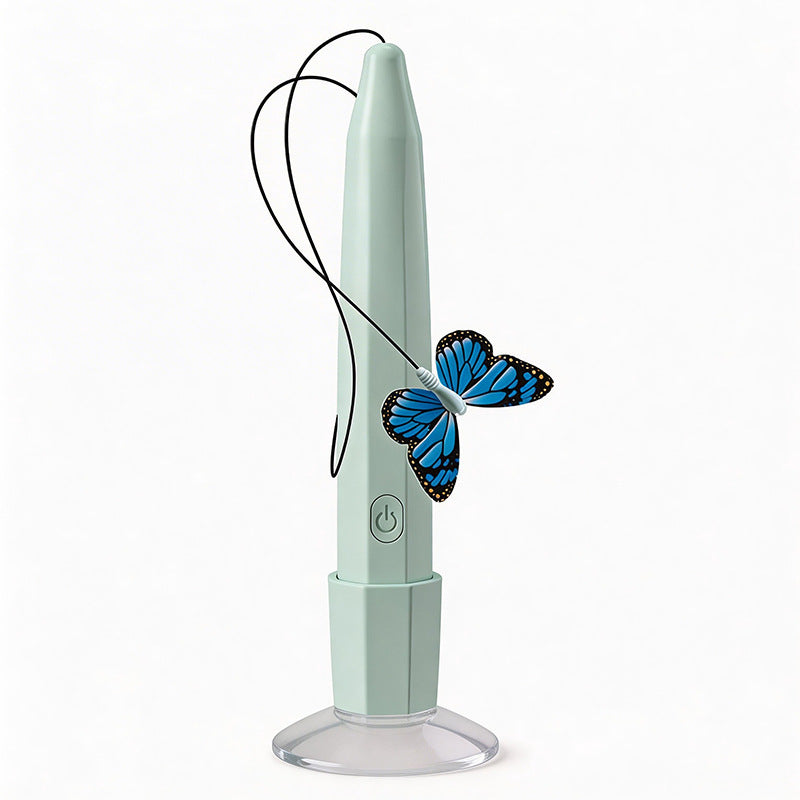 Butterfly Interactive Automatic Cat Teaser Wand Toys Coupe d'aspiration à Fl