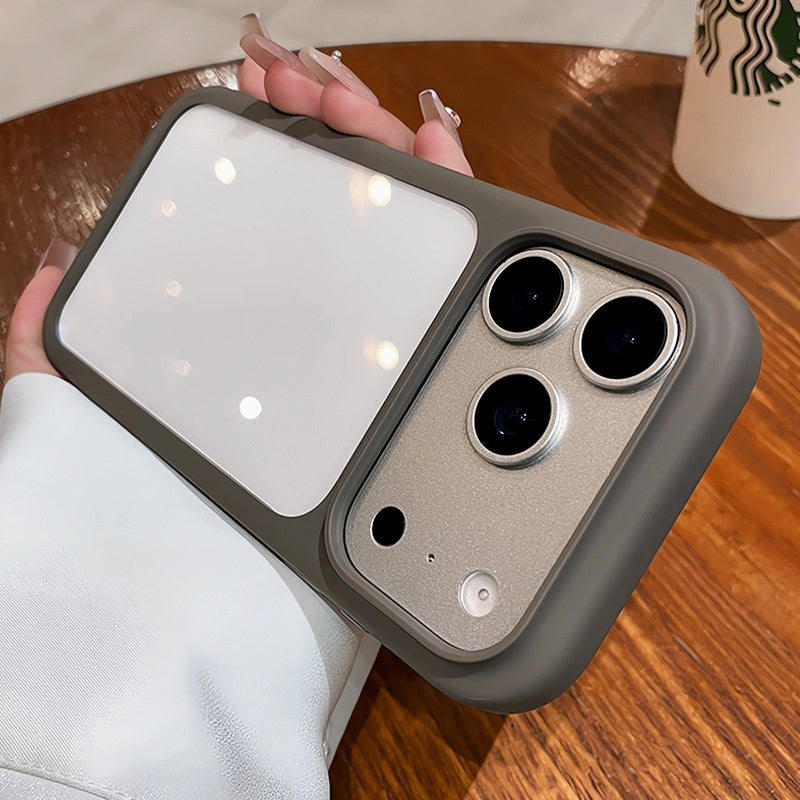 Boîtier de téléphone transparent en cristal acrylique avec caméra Et la couverture du bouton