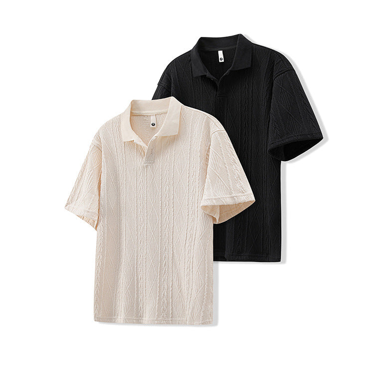 T-shirt Lapels Retro pour Homme