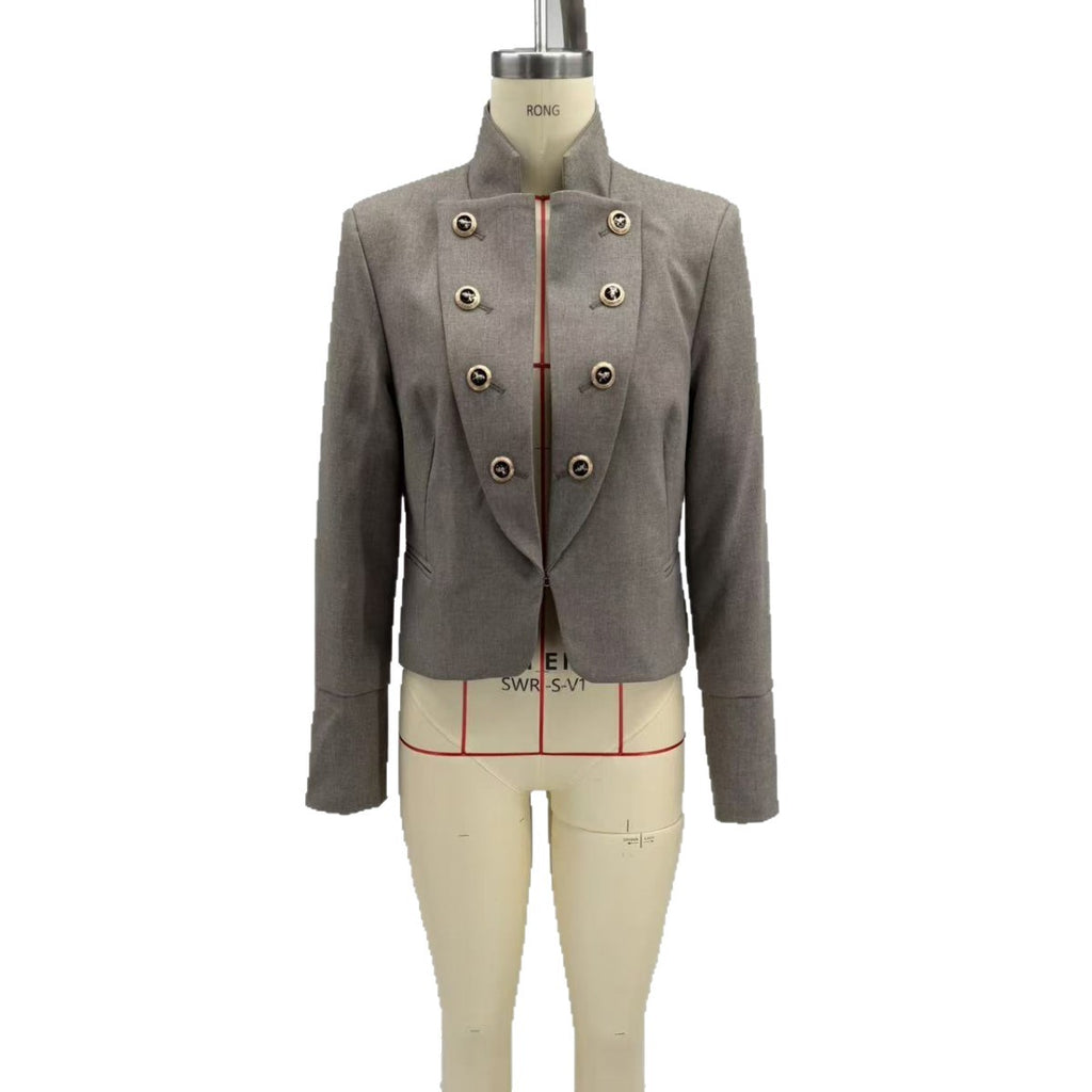 Arrivée d'automne Lapel Blazer bicolore