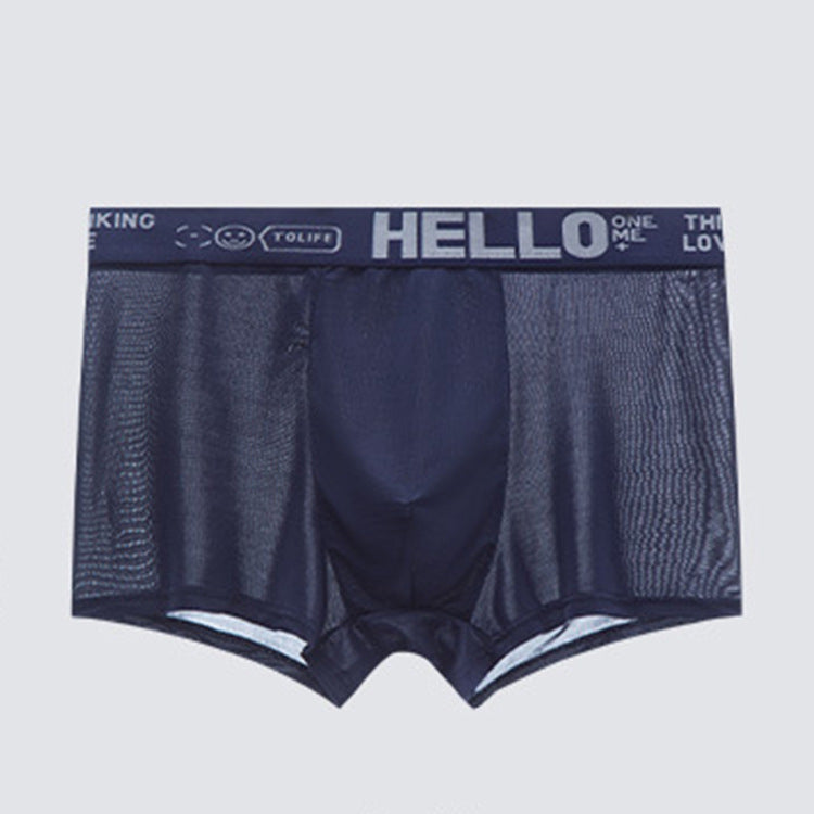 Popular HELLO Ice Silk Sous-vêtements pour hommes Youth Boxer