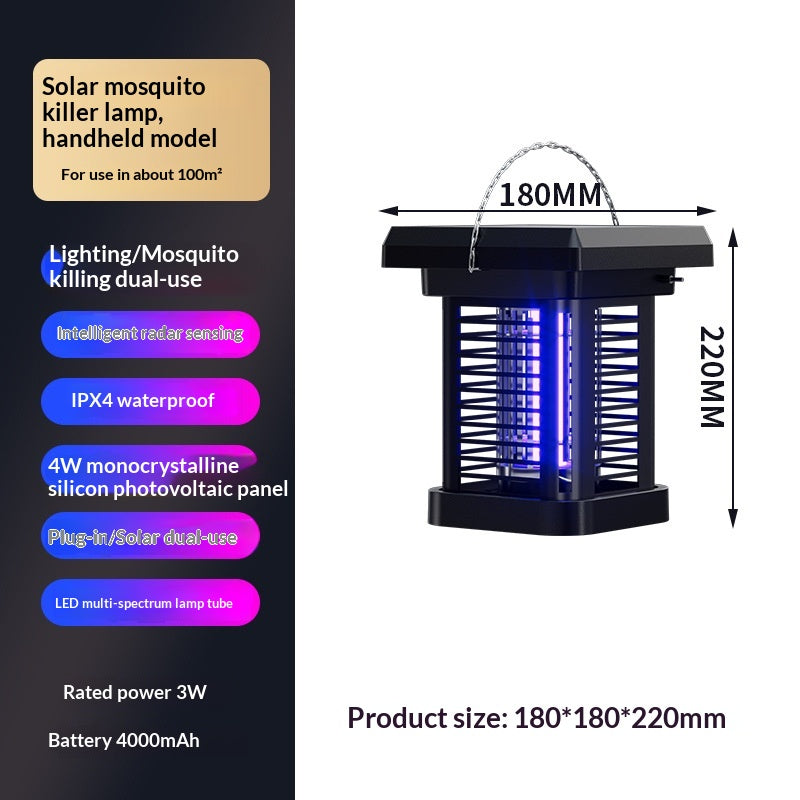 Lampe solaire anti-moustique extérieure