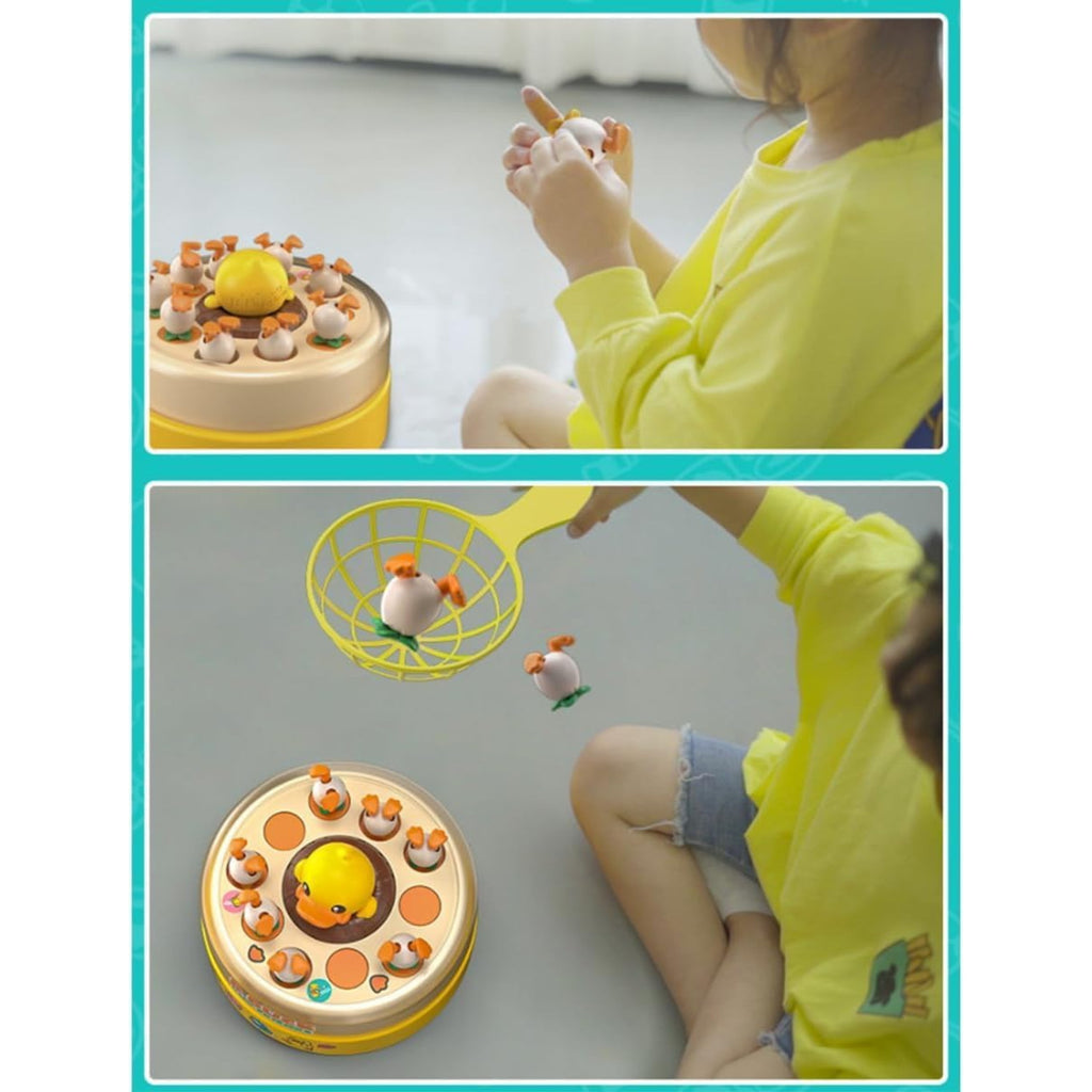 Jeu de pêche au canard avec un mécanisme de printemps - Un défi de table amusant pour les adultes et papa