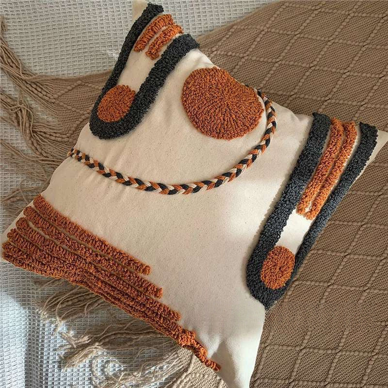 Ins Ximia Guesthouse Moroccan Tufted Coussin Coussin Coussin Coussin Coin de lit et Canapé Dosseret Pads