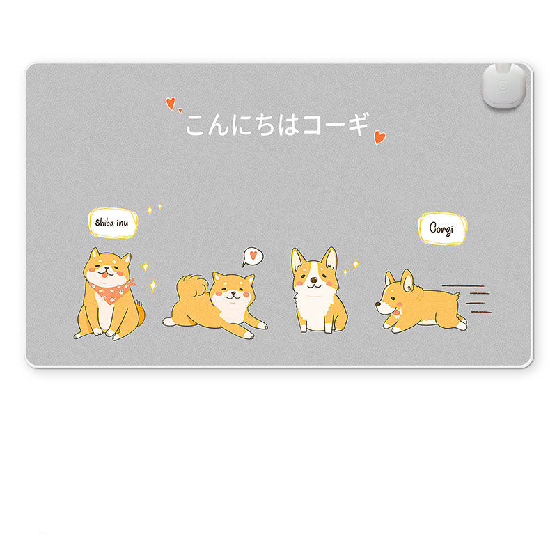 Tapis de chauffage électrique de bureau de bureau de chauffage de bureau de tapis chauffant intelligent de la souris Pad main W