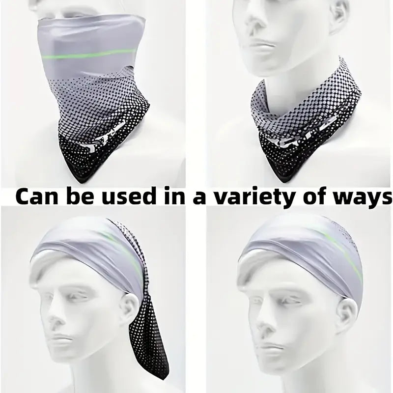 Ensemble de refroidissement en soie glacée résistant aux UV - 1 paire de manches de bras 1 écharpe masque visage