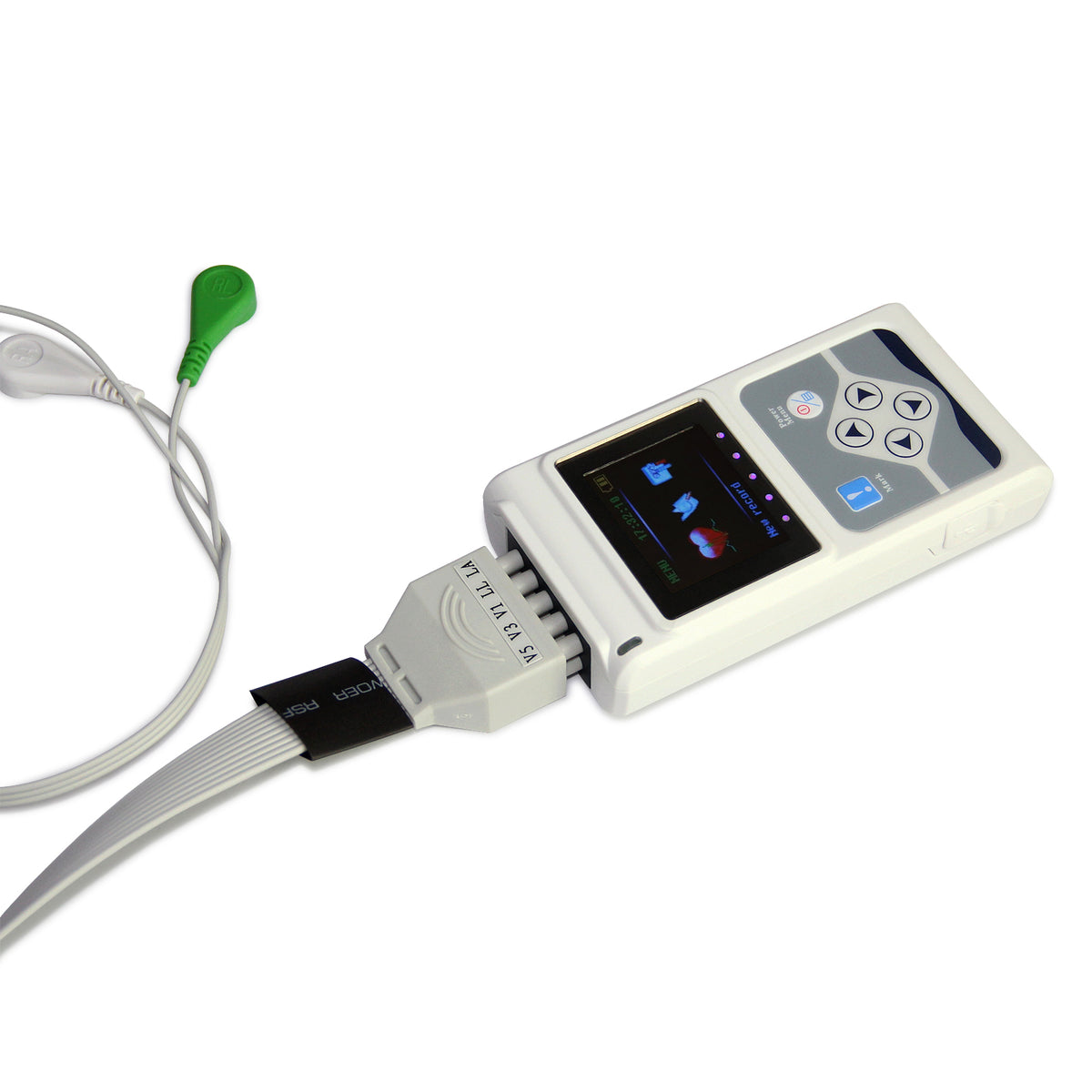 ECG Holter 12 Channel 12 Lead EKG System 24 Heures Multi Language Monitoring PC SW CE FDA