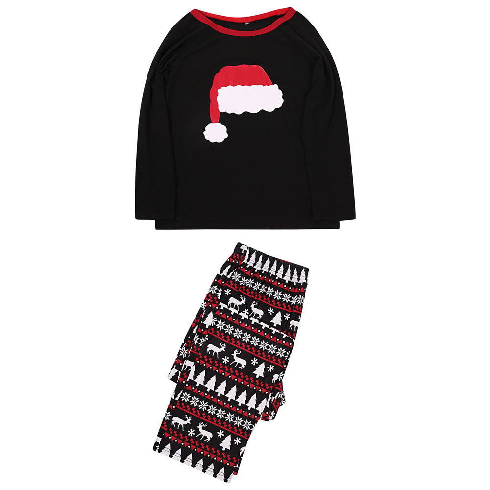 Chapeau de Noël imprimé costume de Noël maison porter pyjama parent-enfant