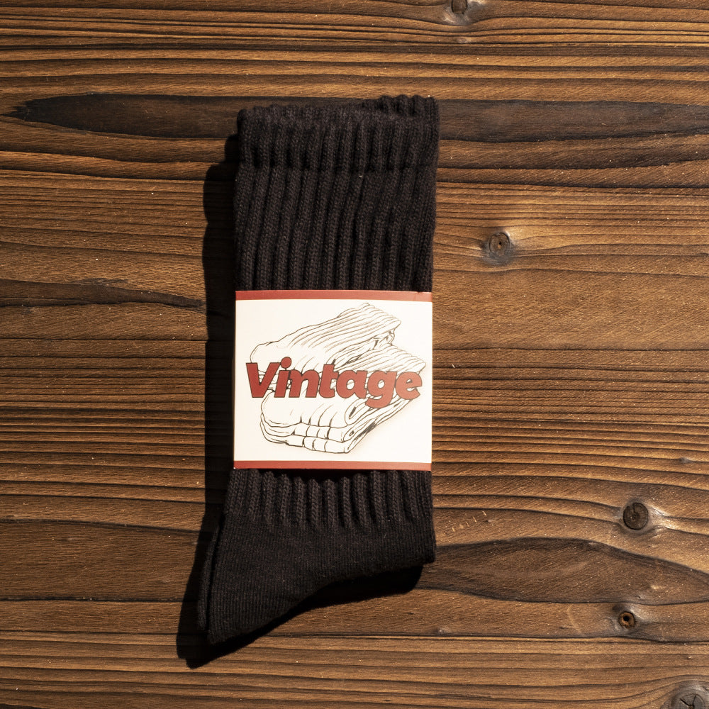 Chaussettes longues américaines Retro style japonais pour homme