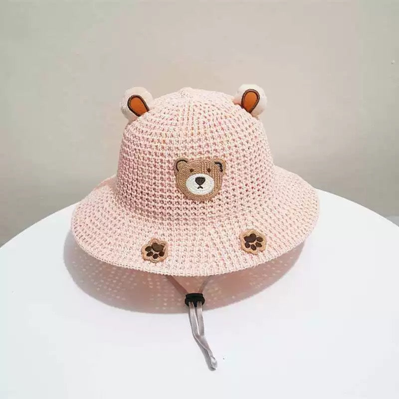 Ours Chapeau de paille résistant au soleil Chapeau de soleil respirant Baby Travel
