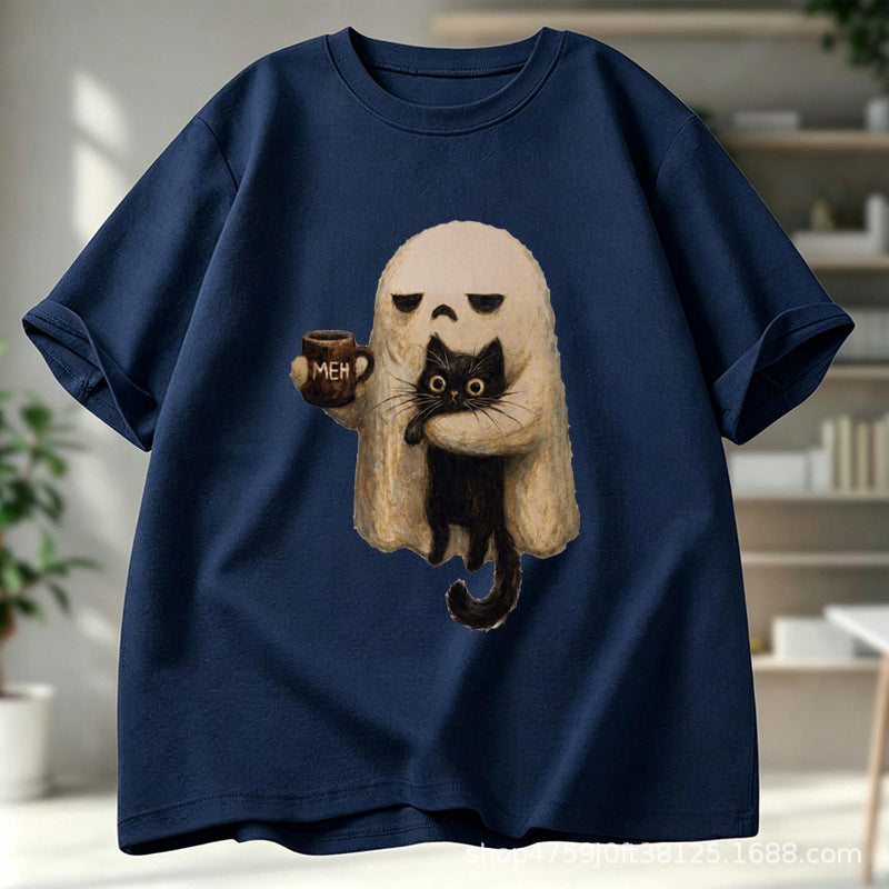 Femmes Halloween thème imprimé de mode Top