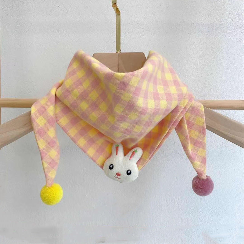 Style coréen coton-linen Plaid enfants écharpe polyvalent et facile à assortir