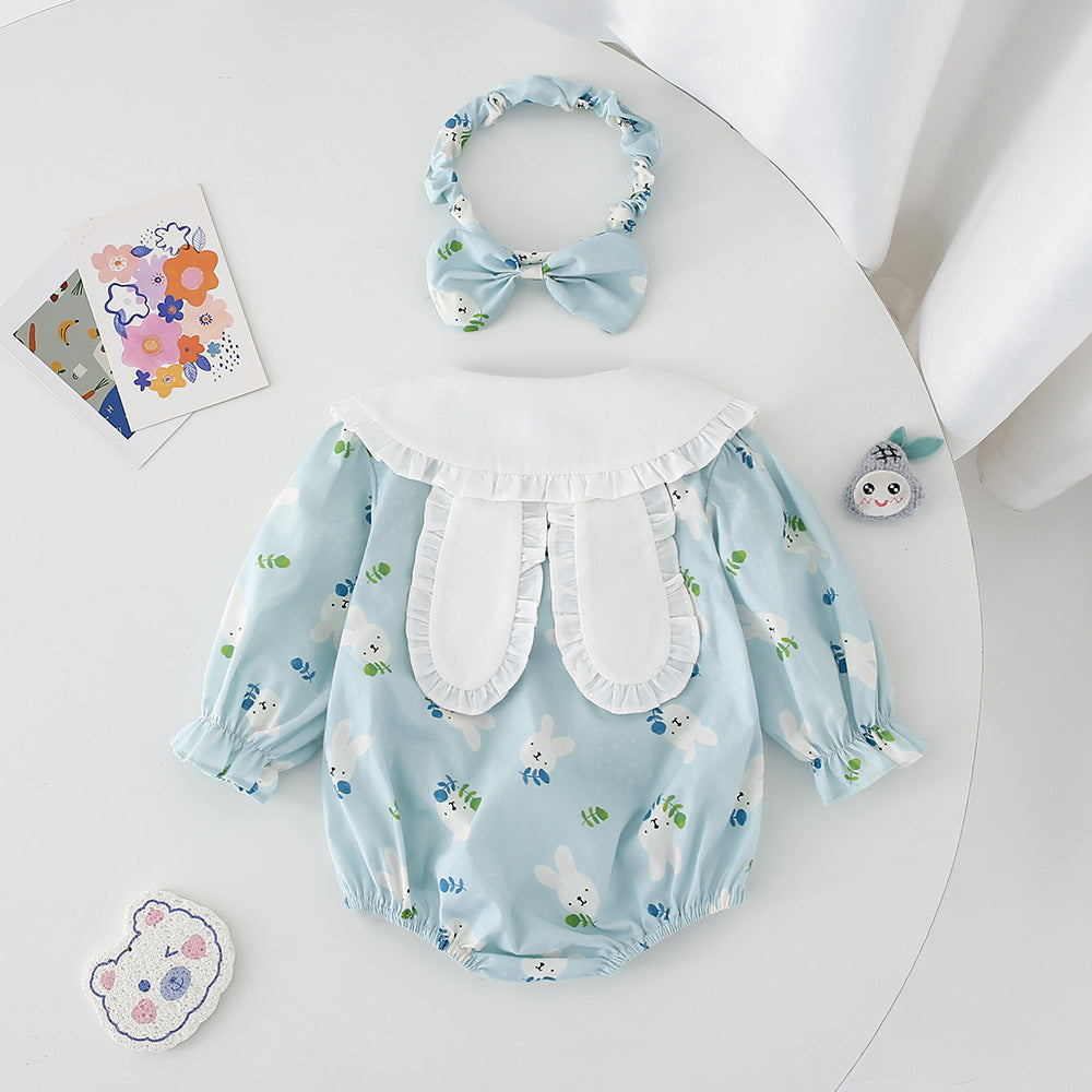 Robe bleue avec manches longues Onesie Girls