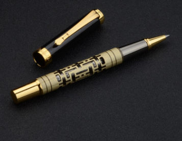 Stylo de fontaine de luxe en métal premium