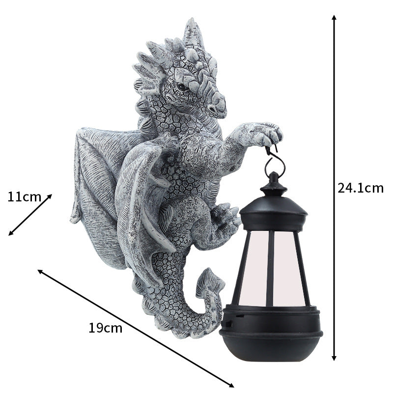 Western Dragon Lantern Extérieur Cour Jardin Resin Craftwork