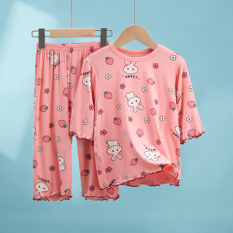 Vêtements de maison à manches courtes pour les filles